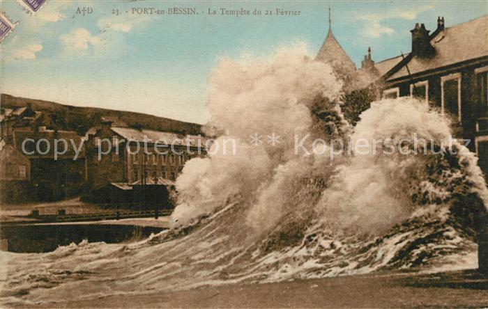 Port-en-Bessin La Tempête du 21 Fébrier
