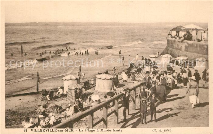Villerville sur Mer La plage a marée haute