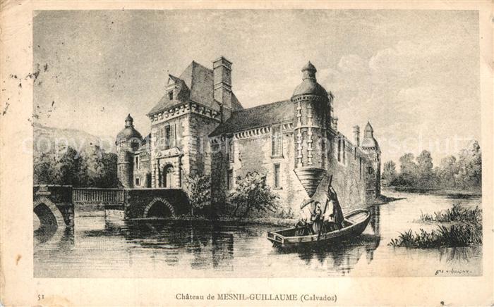 Mesnil-Guillaume Le Chateau Schloss Kuenstlerkarte