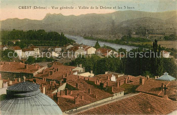 Crest Vue Generale Vallee de la Drôme