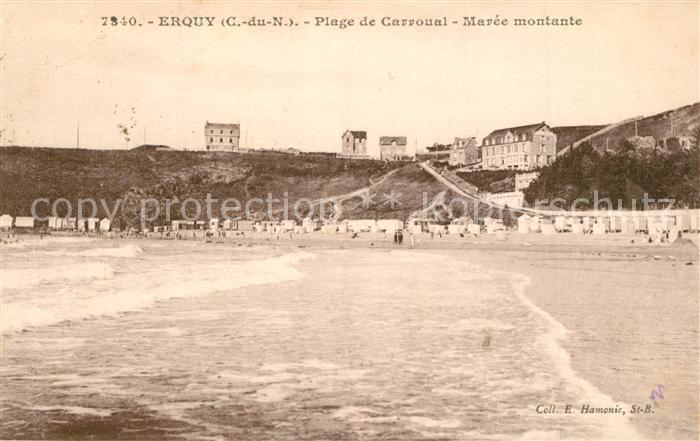 Erquy Plage de Carroual marée montante