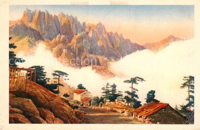 Corse Ile de Col de Bavella Kuenstlerkarte