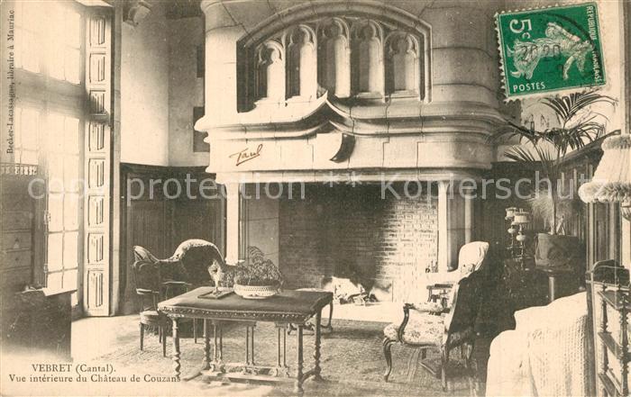 Vebret Vue intérieure du Chateau de Couzans