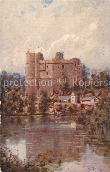 Clisson Chateau Les Sites de France par Eug. Bourgeois Dessin Kuenstlerkarte Ser