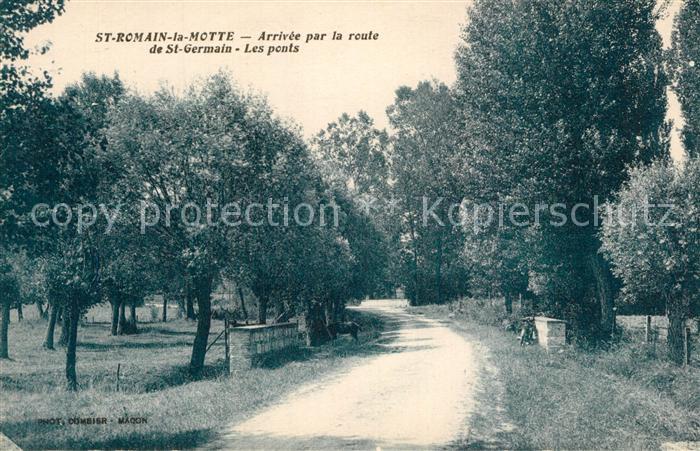 Saint-Romain-la-Motte Arrivée par la route de Saint Germain les ponts