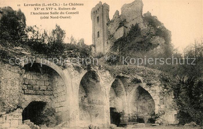 Lavardin Loir-et-Cher Ruines du Chateau ancienne Salle du Conseil