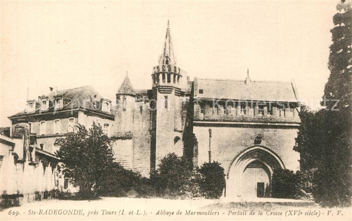 Sainte Radegonde Indre et Loire Abbaye de Marmoutiers Portail de la Crosse XVIe