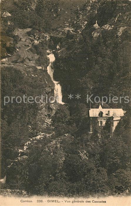 Gimel-les-Cascades Vue Generale des Cascades