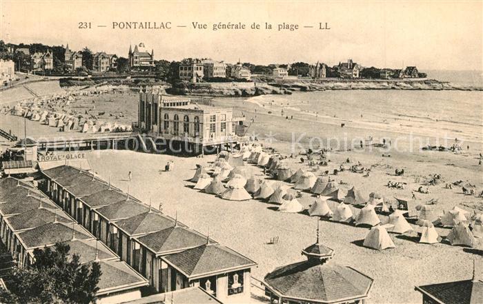 Pontaillac Vue Generale de la plage