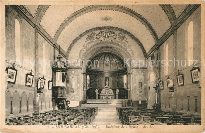 Mirambeau Charente-Maritime Intérieur de l'Eglise