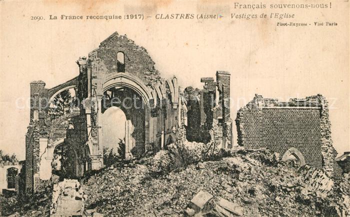Clastres Vestiges de l'Eglise Ruines