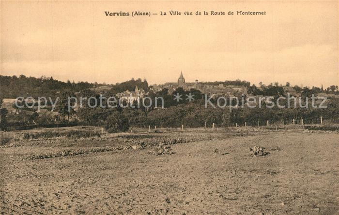 Vervins La ville vue de la Route de Montcornet