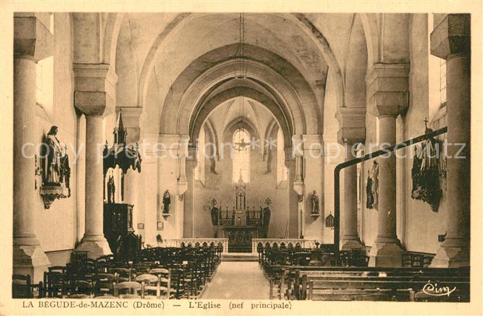 La Begude-de-Mazenc Intérieur de l'Eglise nef principale