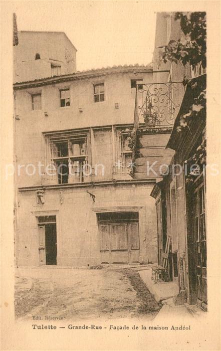 Tulette Grande Rue Facade de la Maison Andéol