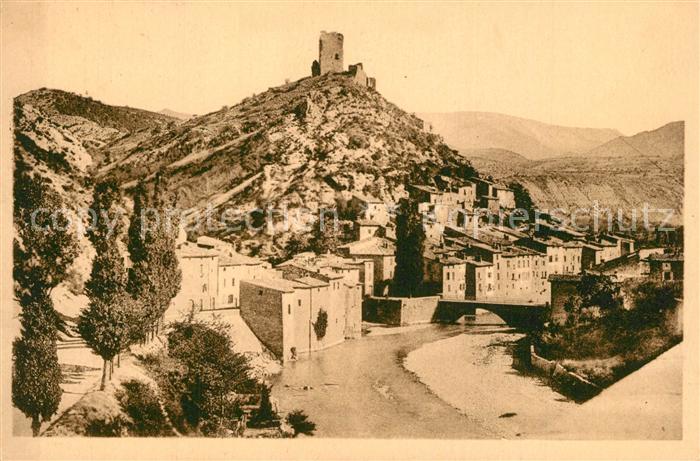 Pontaix Vue Generale la Drôme et le Pont