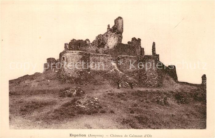Espalion Ruines du Chateau de Calmont d_Olt