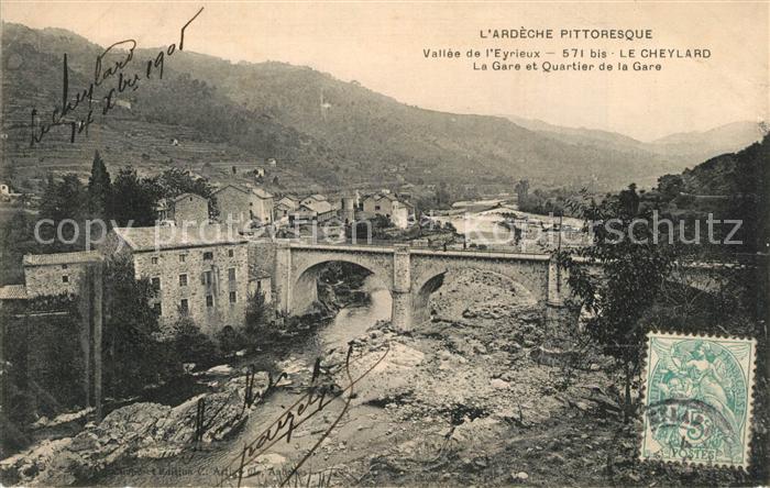 Le Cheylard Vallee de l'Eyrieux La Gare et Quartier