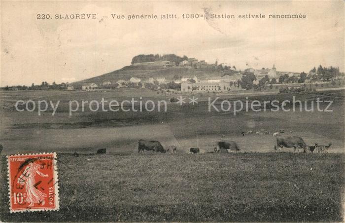 Saint-Agreve Vue Generale Station estivale