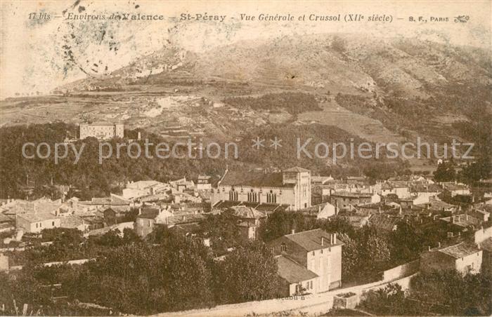 Saint-Peray Vue Generale et Chateau de Crussol