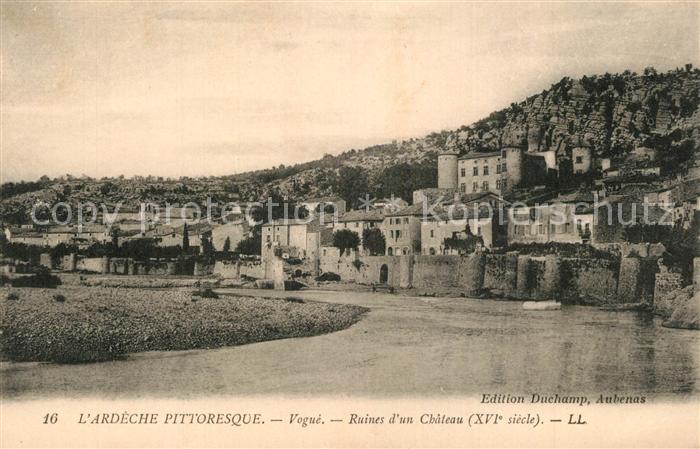 Vogue Bords de l'Ardèche Ruines d_un Chateau