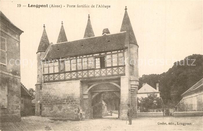 Longpont Aisne Porte fortifiée de l'Abbaye Kloster