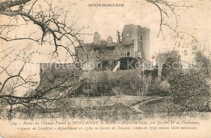 Montaigu-le-Blin Ruines du Chateau féodal
