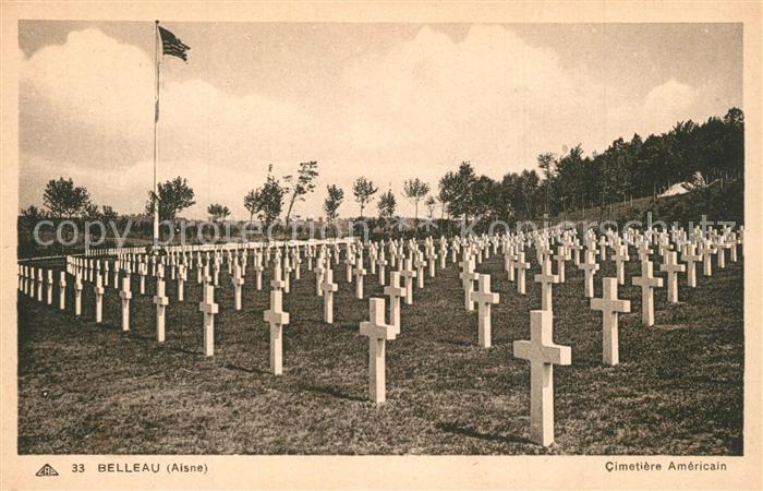 Belleau Aisne Cimetière Américain Grande Guerre Soldatenfriedhof 1. Weltkrieg