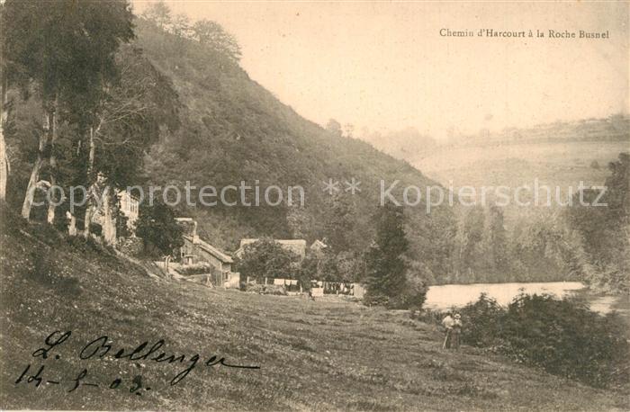 Harcourt Thury-Harcourt Chemin d Harcourt a la Roche Busnel