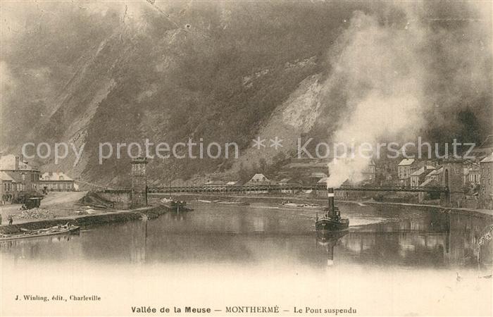 Montherme Pont suspendu Vallee de la Meuse