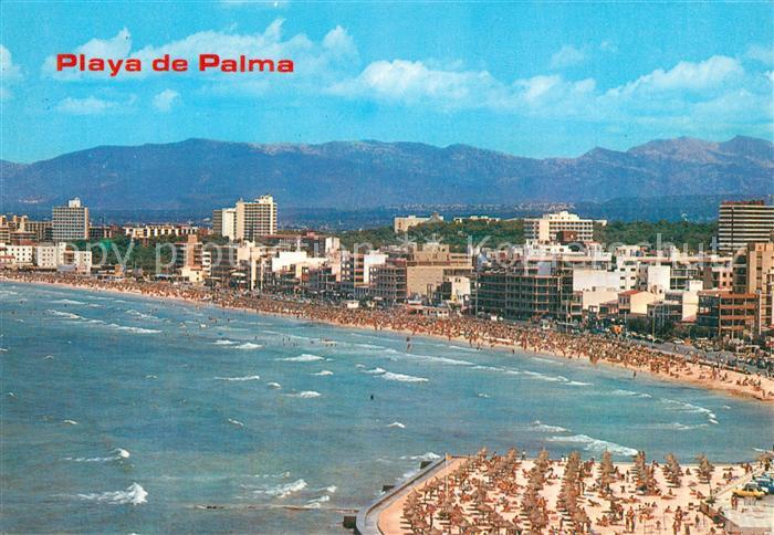 Playa de Palma Mallorca Panorama Strand Hotels Berge
