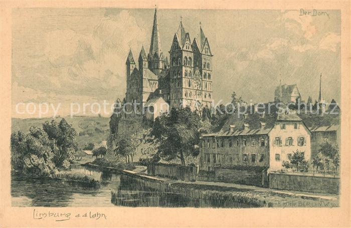 Limburg Lahn Dom K?nstlerkarte H. Thiele