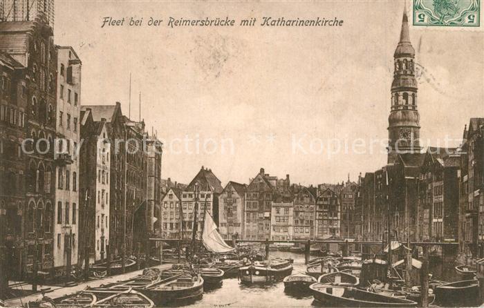 Hamburg Fleet Reimersbr?cke Katharinenkirche