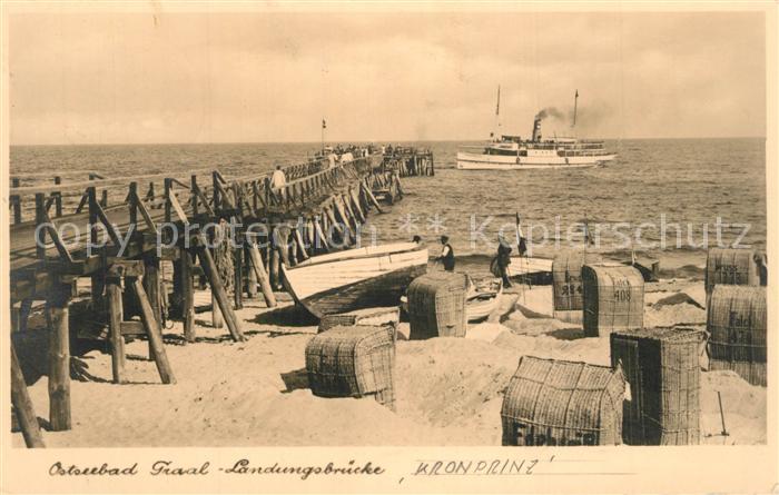 Graal-M?ritz Ostseebad Landungsbr?cke Dampfer Kronprinz