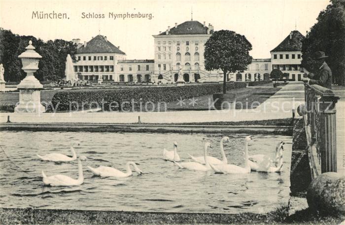Muenchen Schloss Nymphenburg Schw?ne