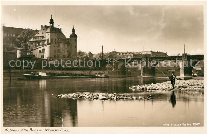 Koblenz Rhein Alte Burg Moselbr?cke