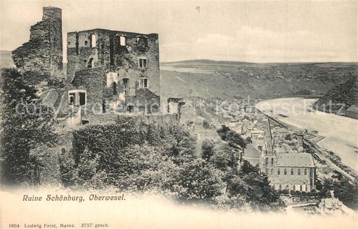 Oberwesel Rhein Ruine Sch?nburg