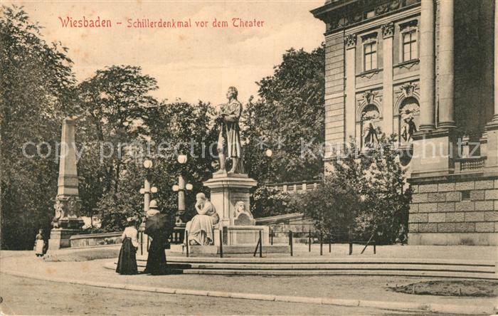 Wiesbaden Schillerdenkmal Theater