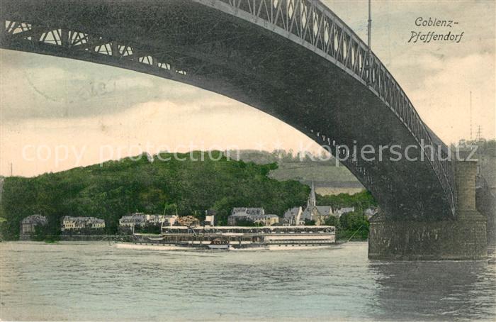 Pfaffendorf Koblenz Br?cke Motorschiff Elsa