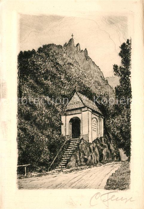 Bernkastel-Kues Maria-Hilf-Kapelle Original-Radierung