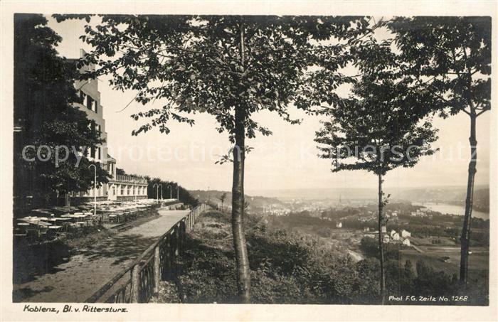 Koblenz Rhein Blick vom Rittersturz