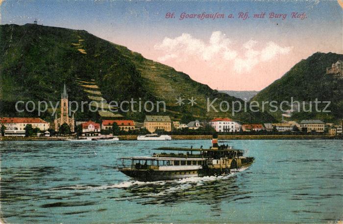 St Goarshausen Rhein mit Burg Katz