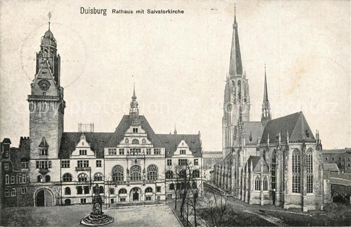 Duisburg Ruhr Rathaus mit Salvatorkirche