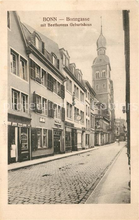 Bonn Rhein Bonngasse mit Beethovens Geburtshaus