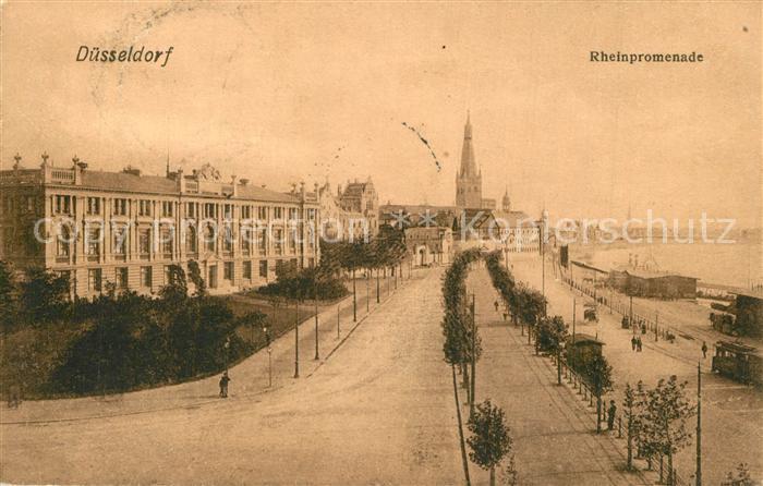 Duesseldorf Rheinpromenade