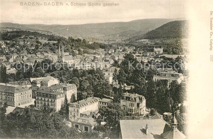 Baden-Baden Blick vom Schloss Solms