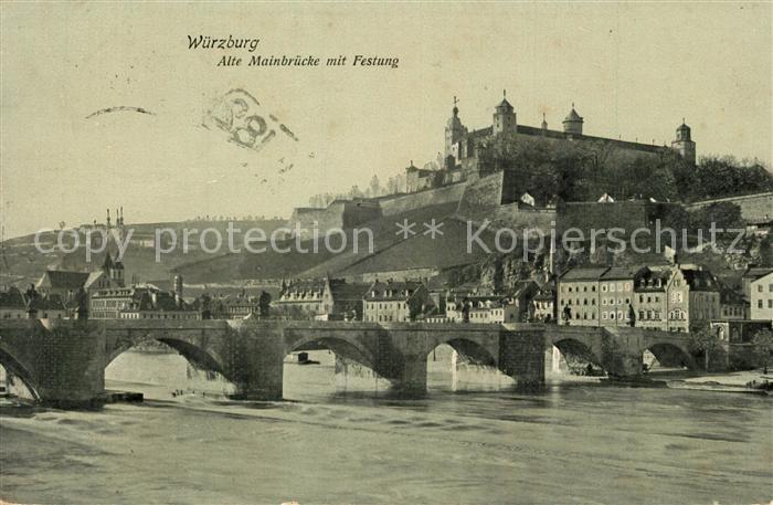 Wuerzburg Mainbr?cke mit Festung