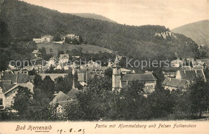 Bad Herrenalb Mit Hummelsburg und Felsen-Falkenstein