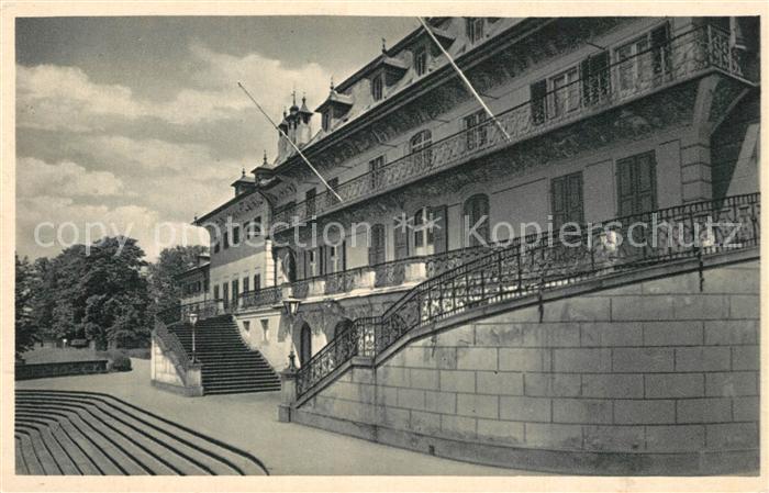 Pillnitz Lustschloss Wasserpalais von der Elbseite