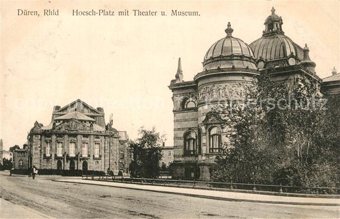 D?ren Rheinland Hoesch Platz mit Theater und Museum