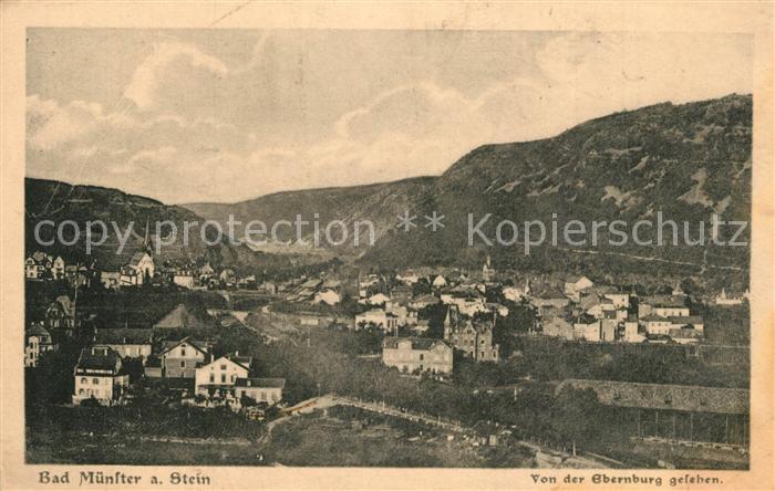 Bad  M?nster Stein Ebernburg Blick von der Ebernburg gesehen